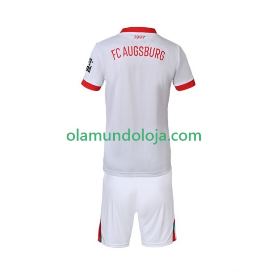 Camisola FC Augsburg Criança Equipamento Primeiro 2025-2026 Manga Curta